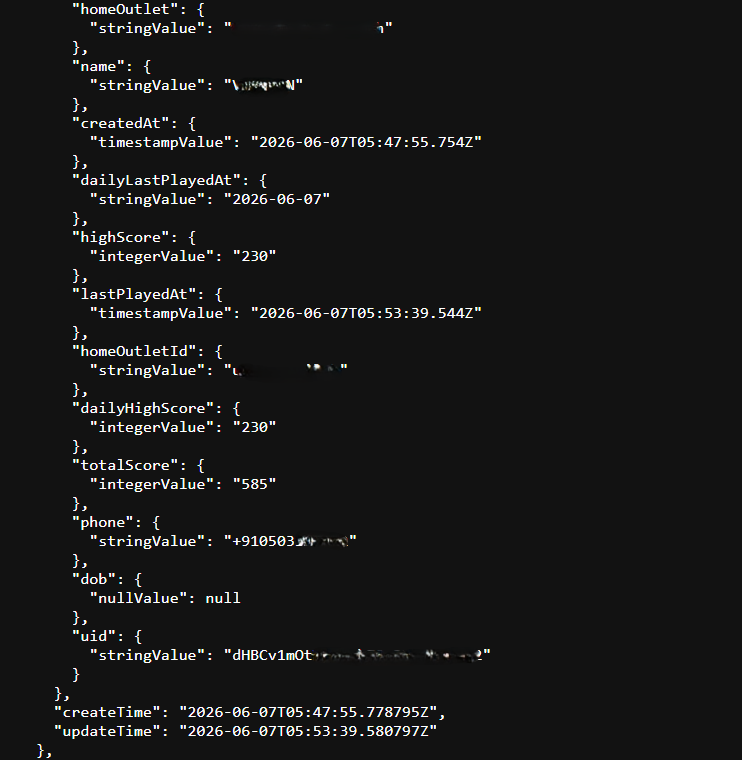 Unauthenticated Player Records Exposure